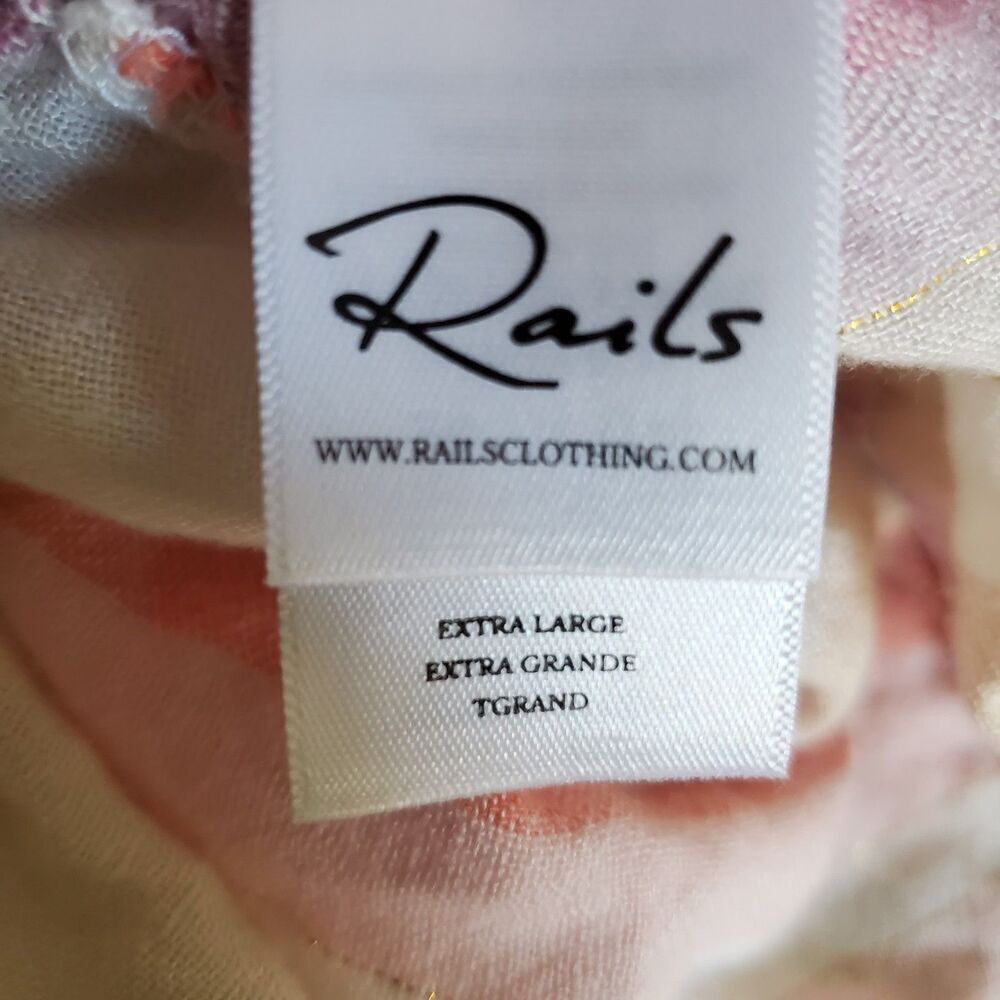 Rails Mira Juliette Striped Peplum Tank Top Size XL Sleeveless V Neck Multicolor - Picture 13 of 16